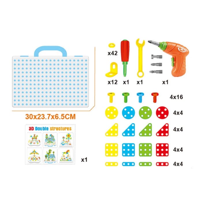 Creative Mosaic Puzzle with Electric Screw