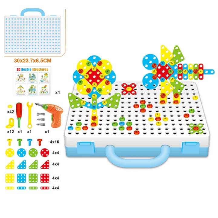 Creative Mosaic Puzzle with Electric Screw