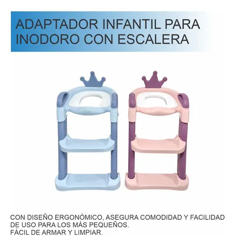 Comfortable child toilet steps and seat