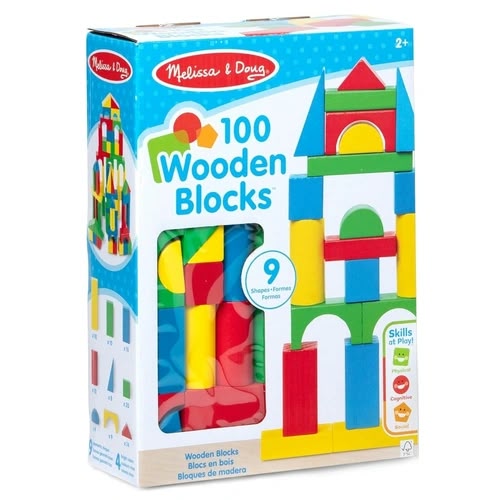 Melissa & Doug 100-Piece Wood Blocks Set