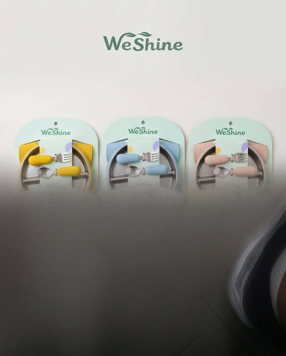 3-Piece Stainless Steel and Silicone Feeding Set