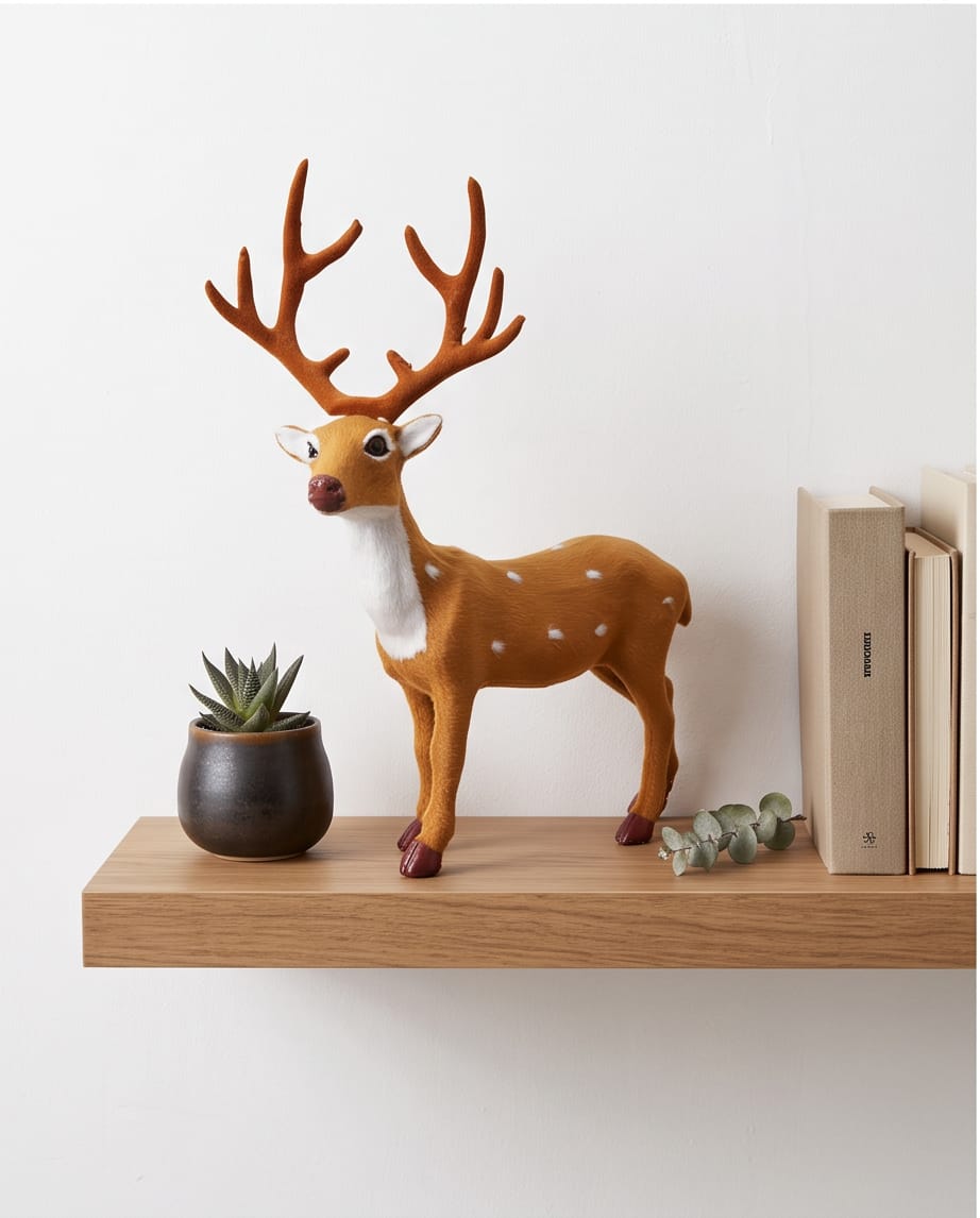 standing deer (reindeer/elk) tabletop figurine