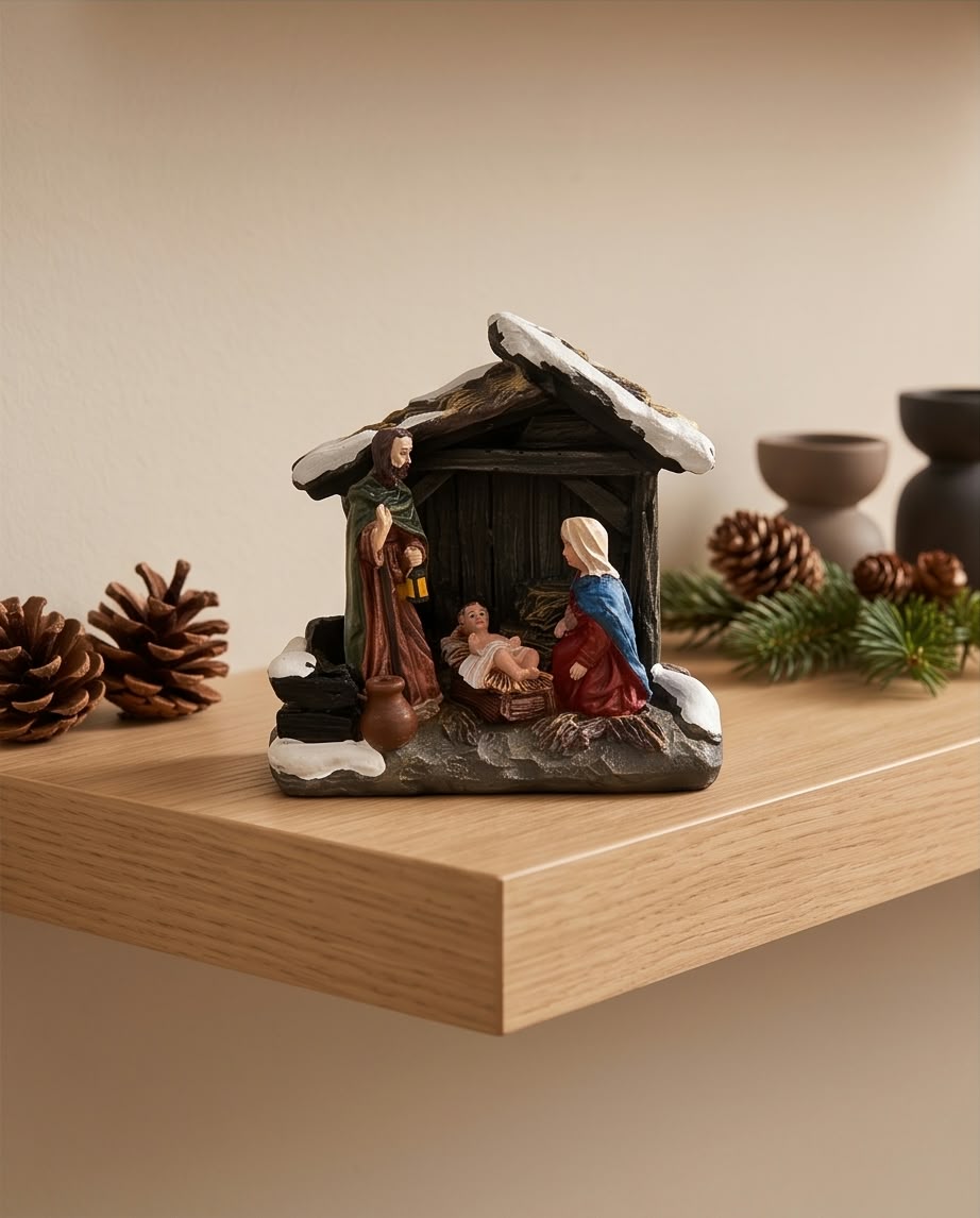 Wizardi Nativity Scene Christmas Village Figurine