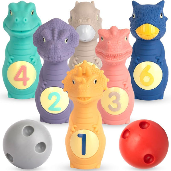 Dinosaur Bowling Ball and Pin Set