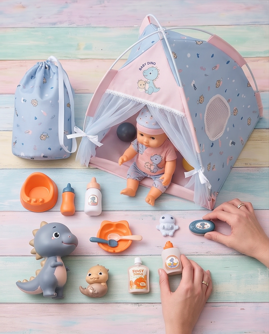 Deluxe doll tent set