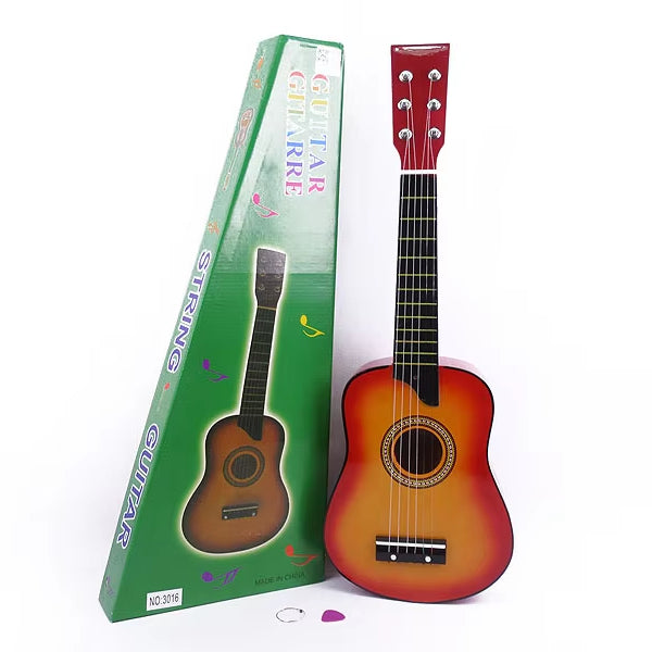 6-string mini wooden acoustic guitar toy