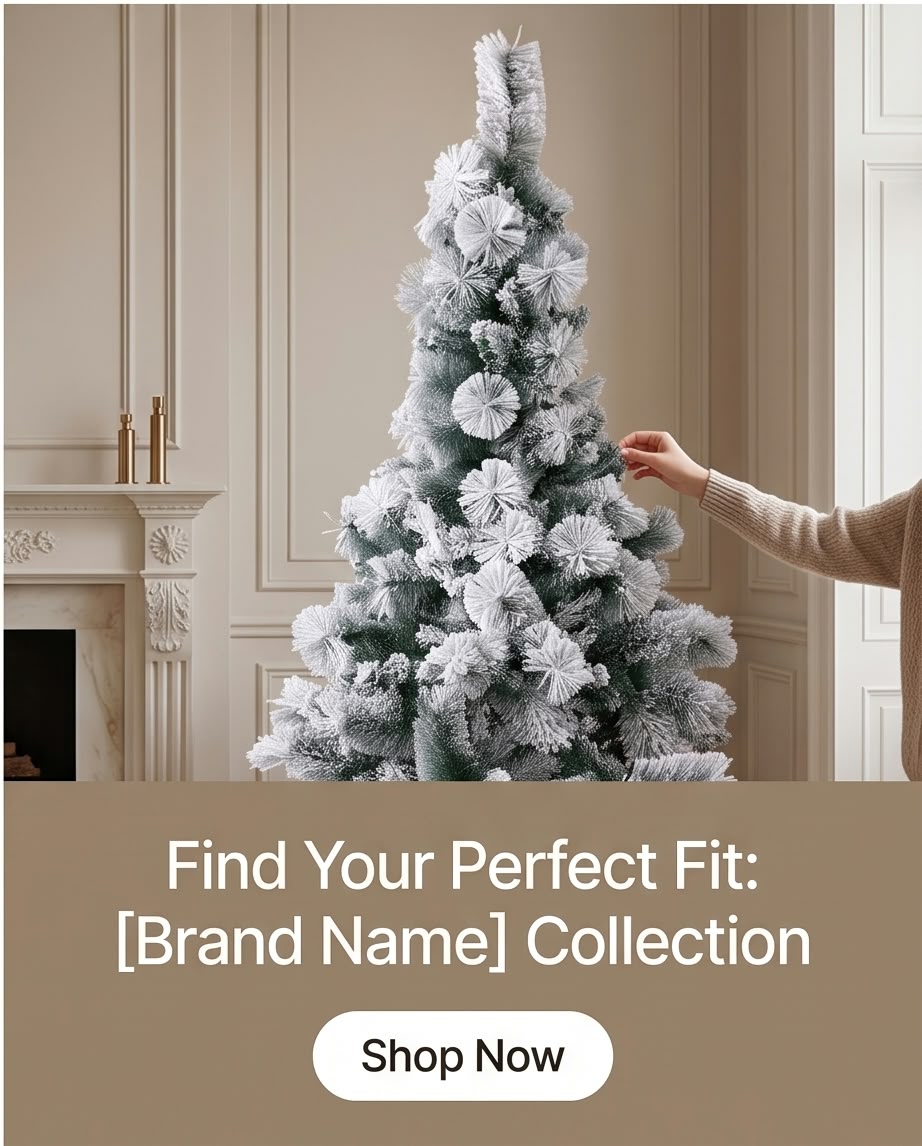 Snowy christmas tree