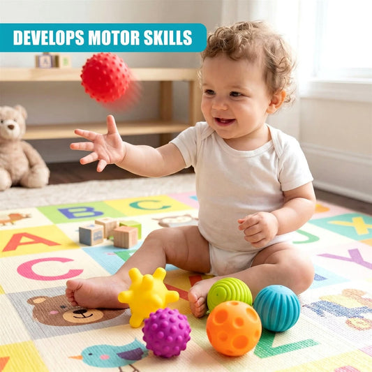 Moon Baby Soft Textured Balls 12-Piece Set.