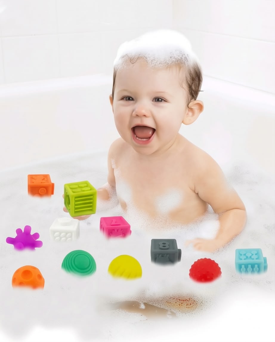 Haijiabao Soft Baby Bath & Rattle Building Blocks