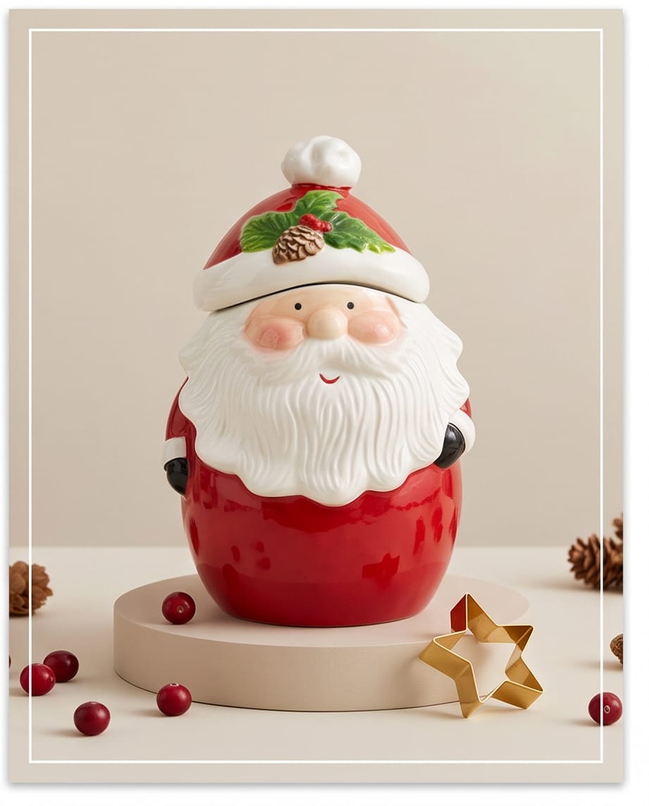 ceramic Santa Claus cookie jar