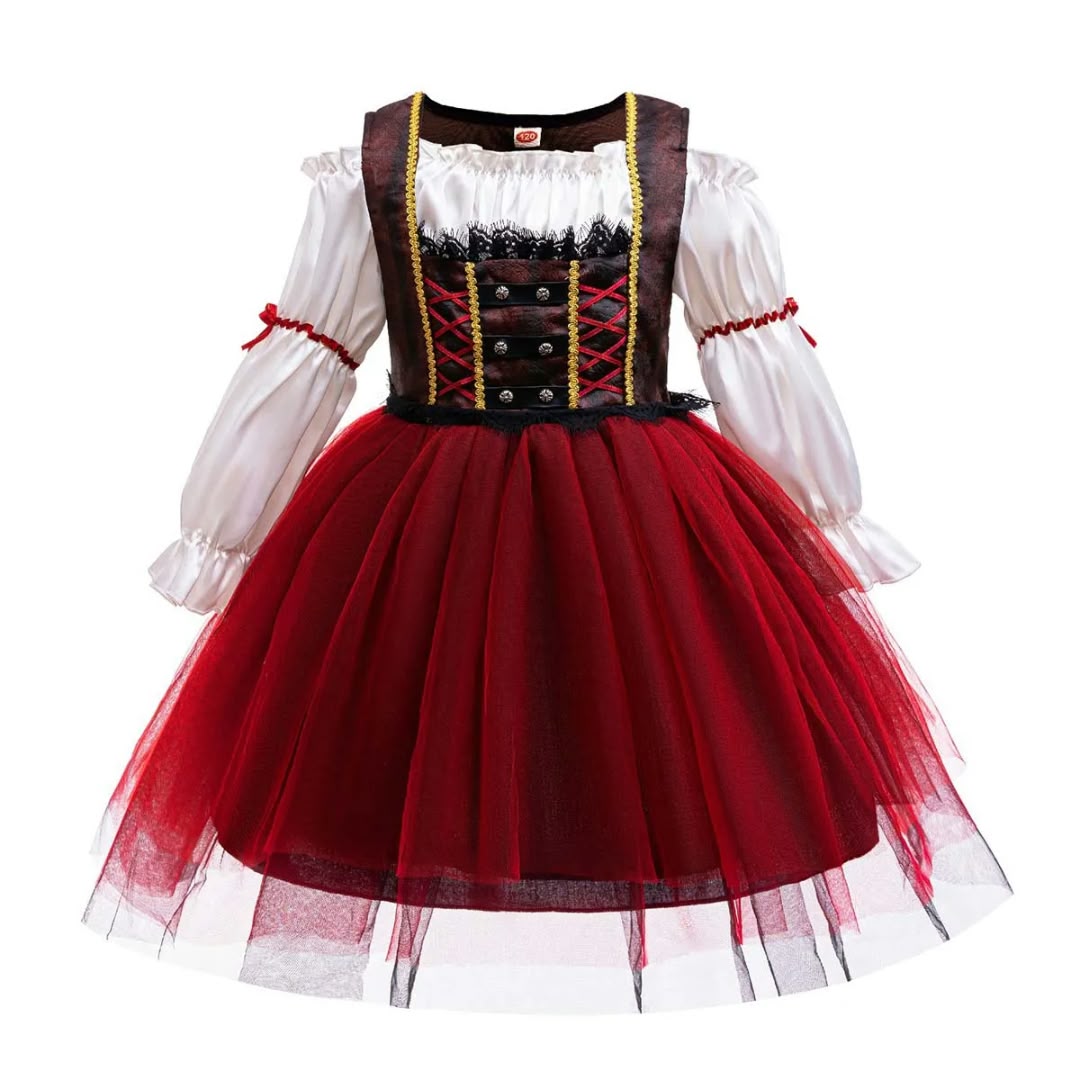 children's Halloween Girl Pirate Princess Costume Dress