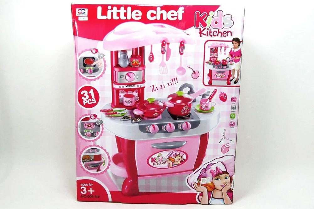Full Kitchen Stove Pink Set