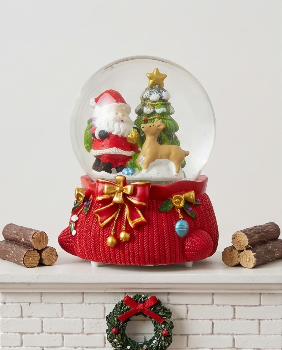 decorative Christmas snow globes