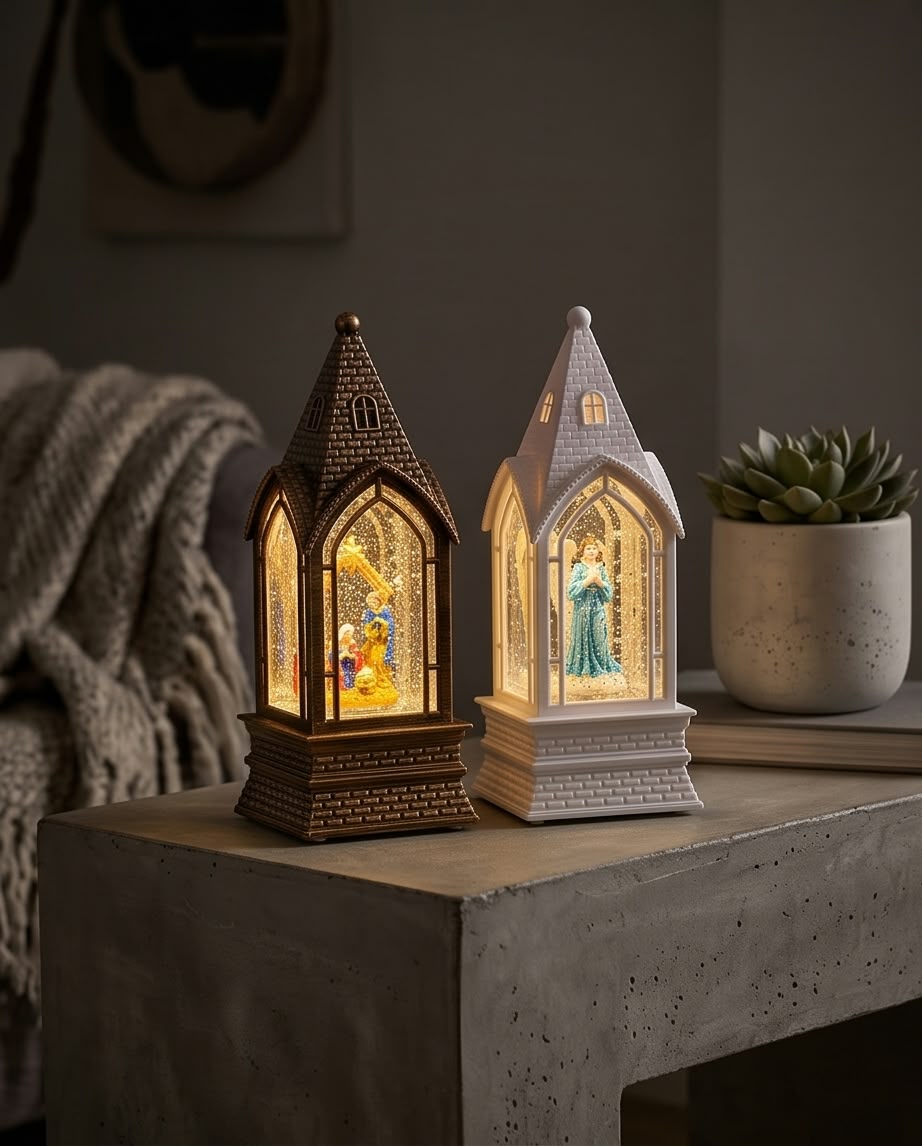 Christmas Snow Globe Lantern