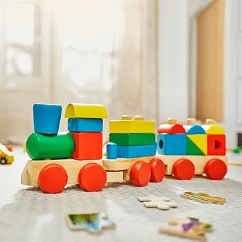 Classic Wooden Stacking Train