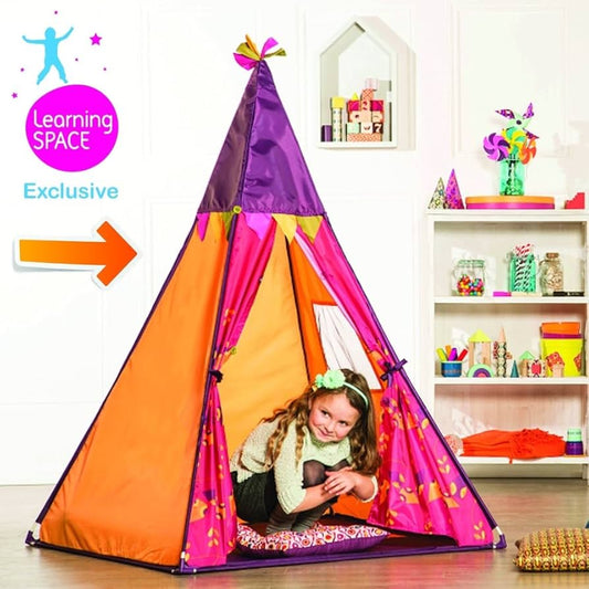 Foldable tee pee play tent