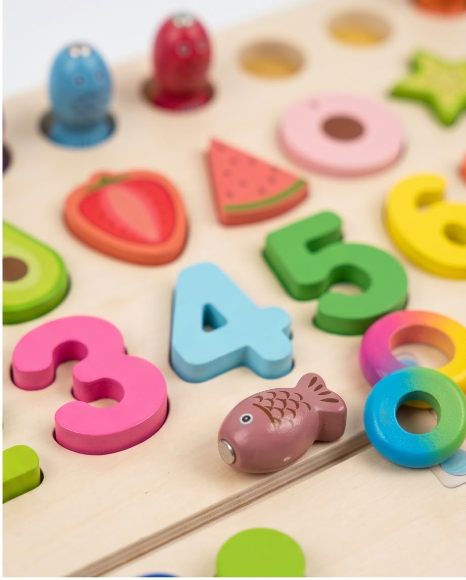 Fishing, Number, Shape, and Color Sorting Board