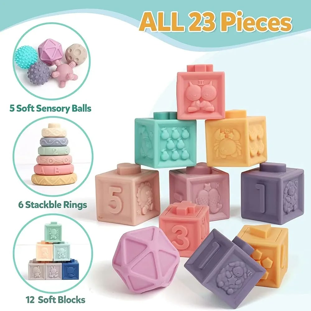 3-in-1 Montessori baby toy set