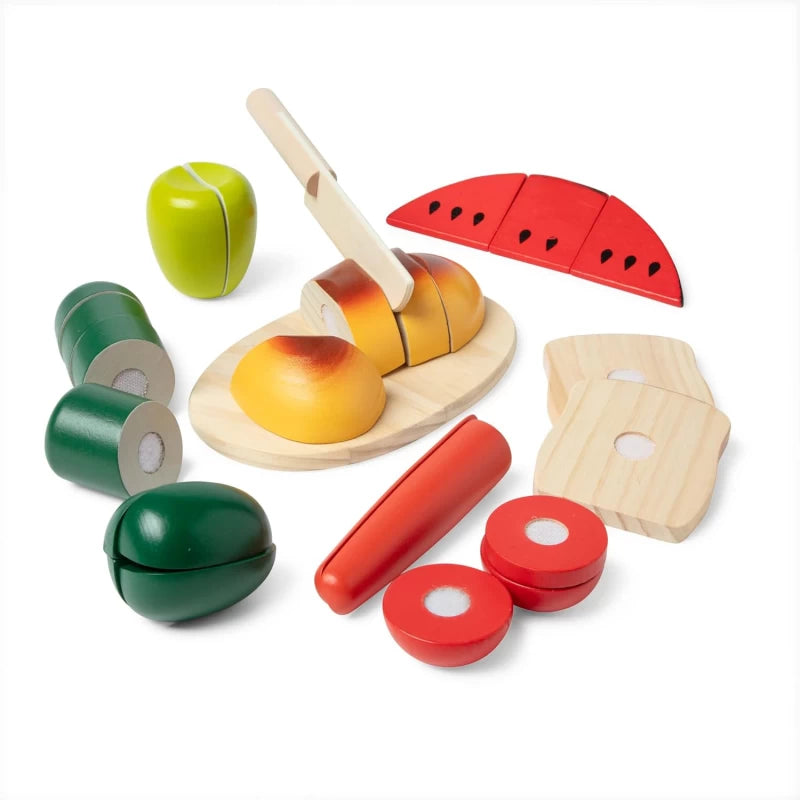 Melissa & Doug Cutting Food Wooden Play Food Set