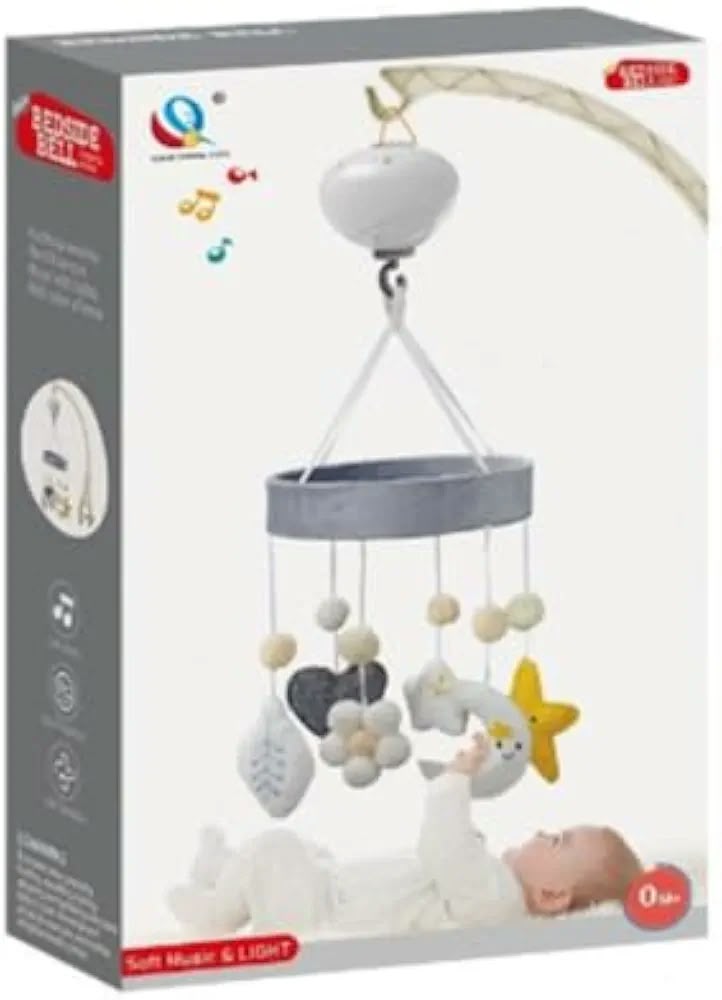 baby musical crib mobile featuring soft felt hanging toys