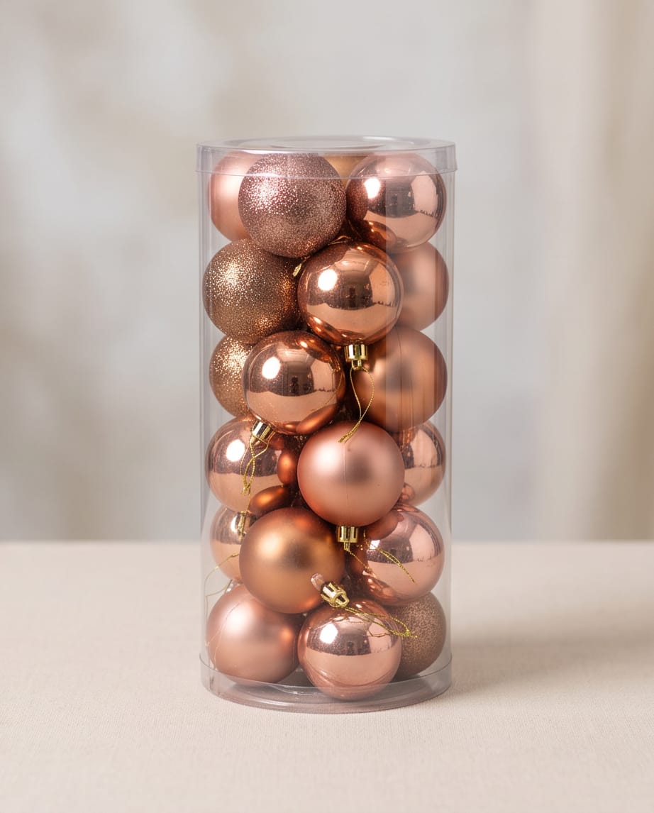 24 piece, 6cm Christmas ball ornaments