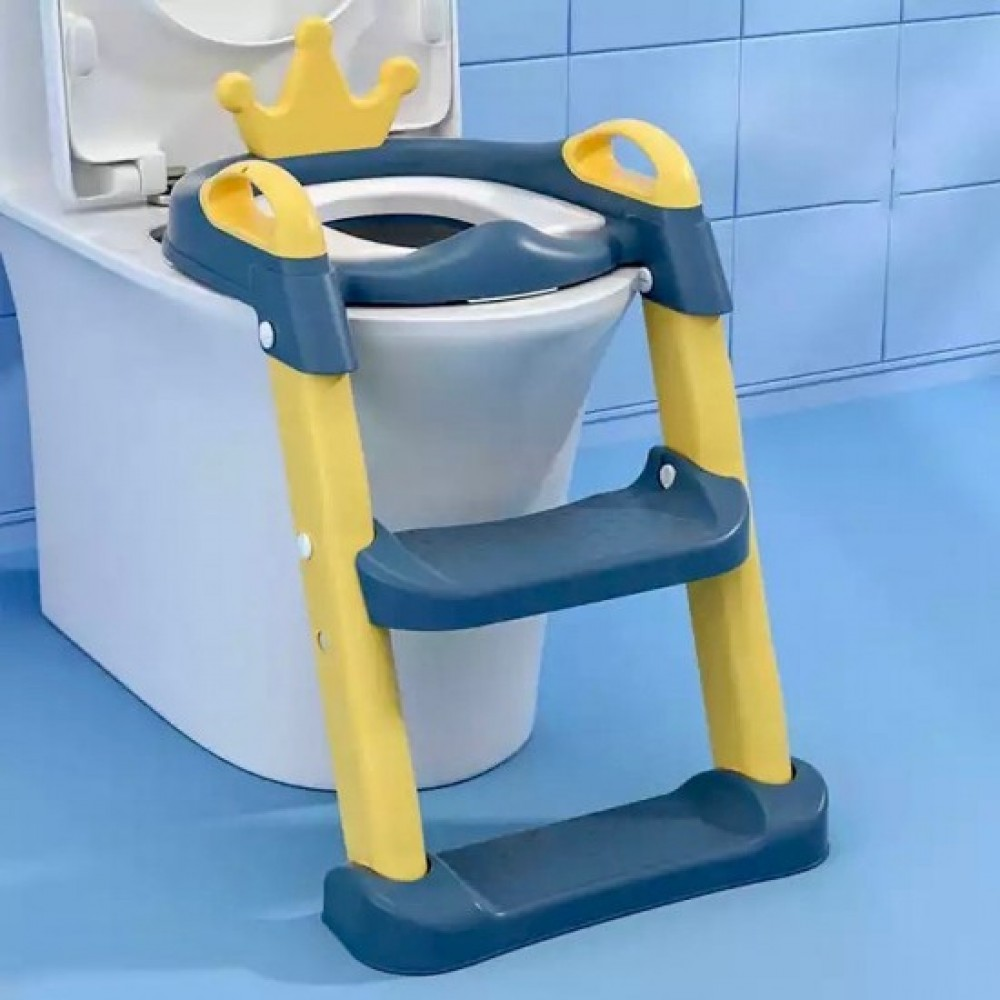 Comfortable child toilet steps and seat