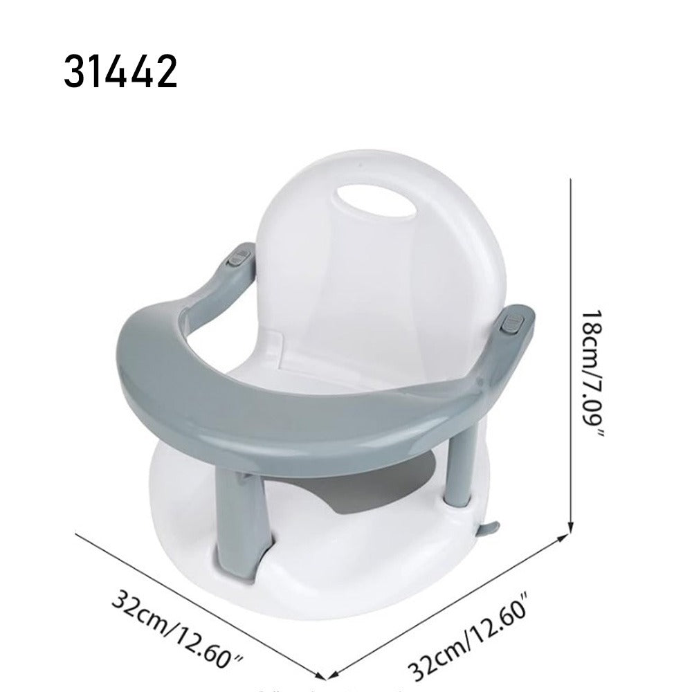 Adjustable folding baby bath chair
