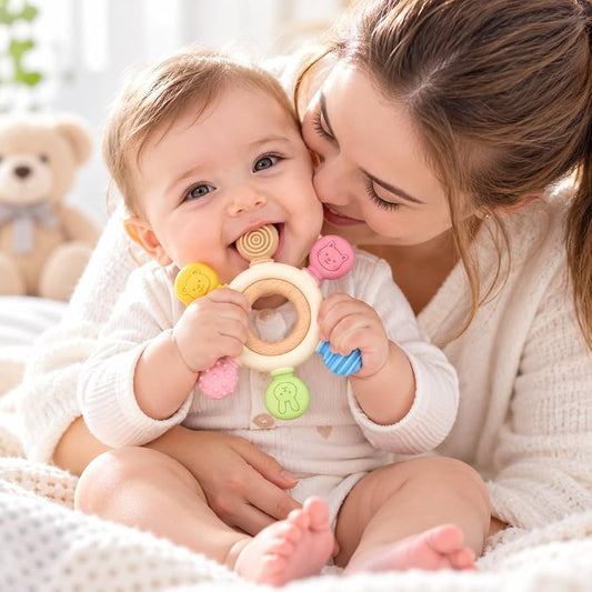 Silicone and Wooden Rudder Teething Ring