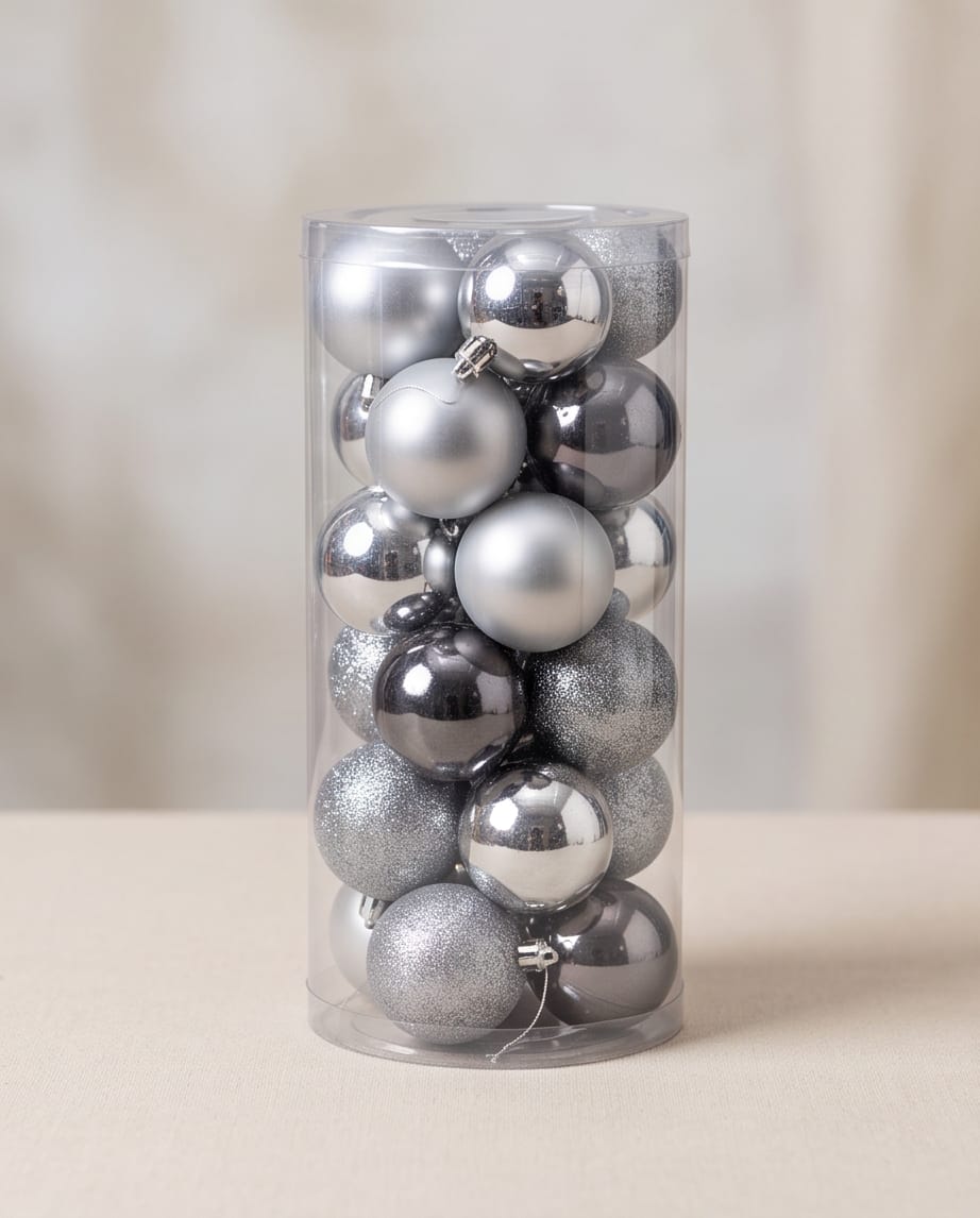 24 piece, 6cm Christmas ball ornaments