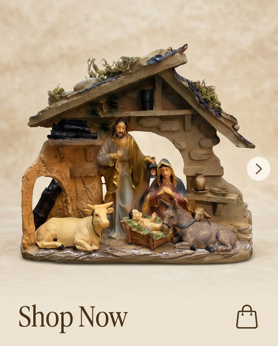 polyresin Christmas nativity scene figurine