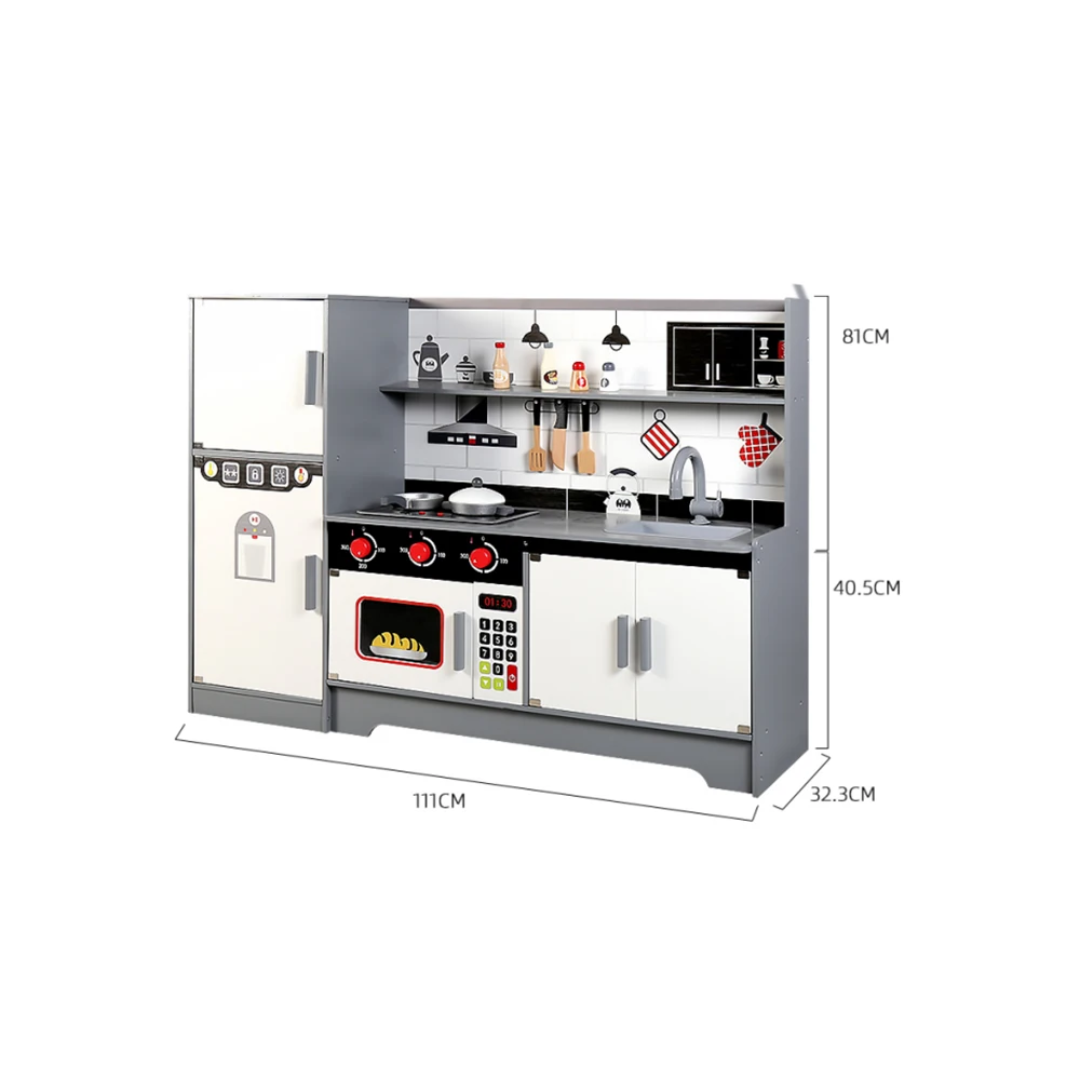 Silver  wooden kitchen