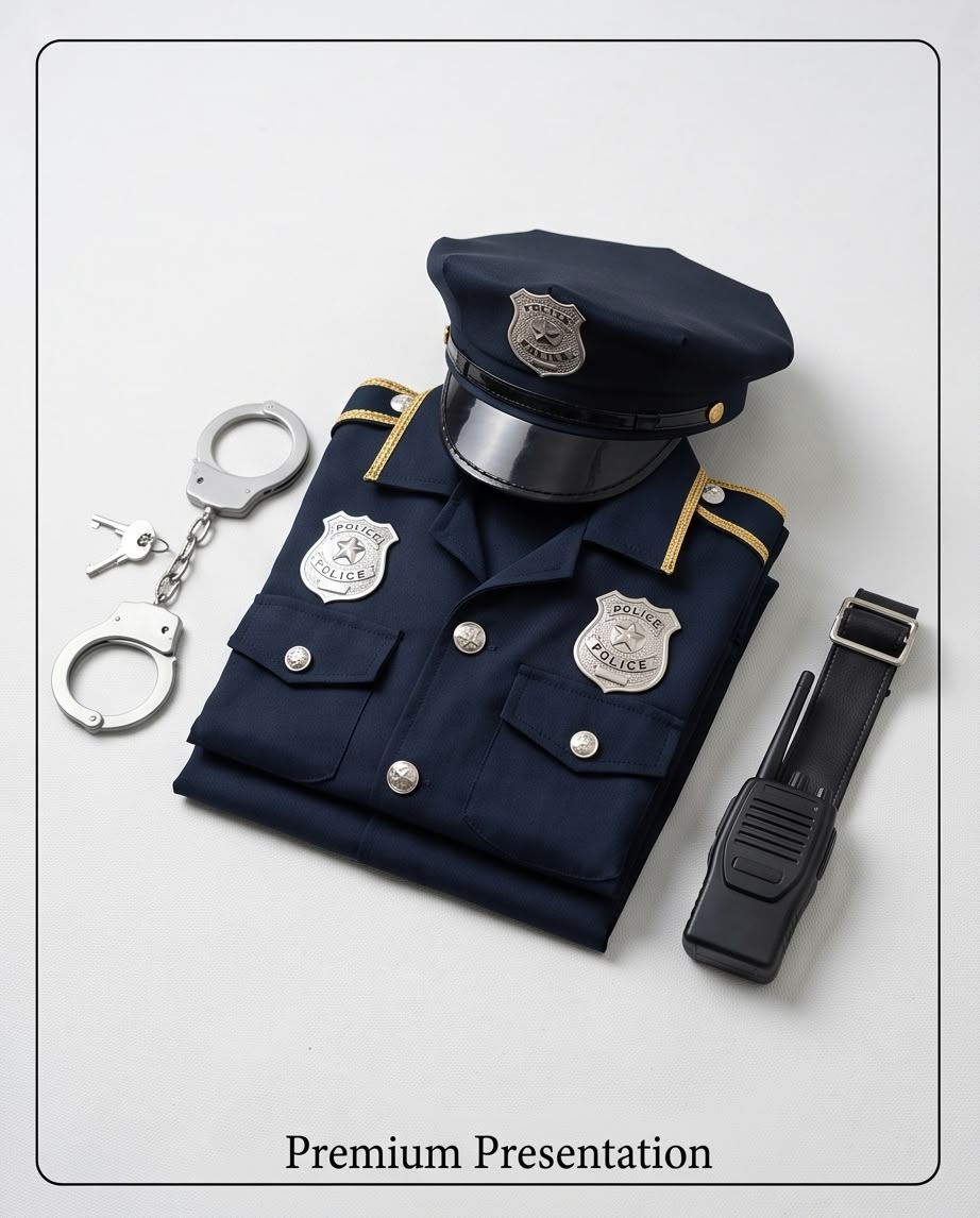 navy-blue kids' police officer dress-up