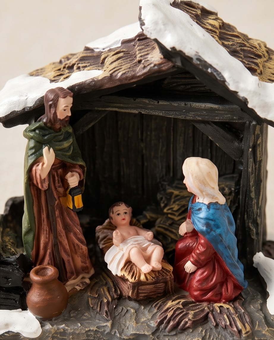 Wizardi Nativity Scene Christmas Village Figurine