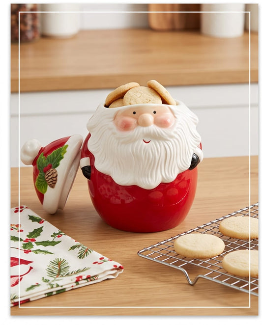 ceramic Santa Claus cookie jar