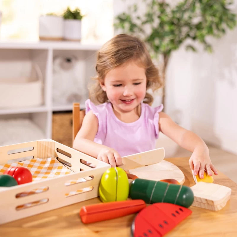 Melissa & Doug Cutting Food Wooden Play Food Set