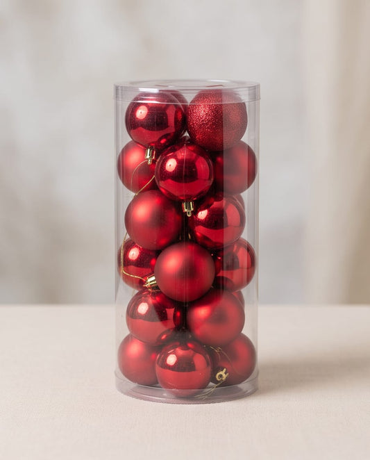 24 piece, 6cm Christmas ball ornaments