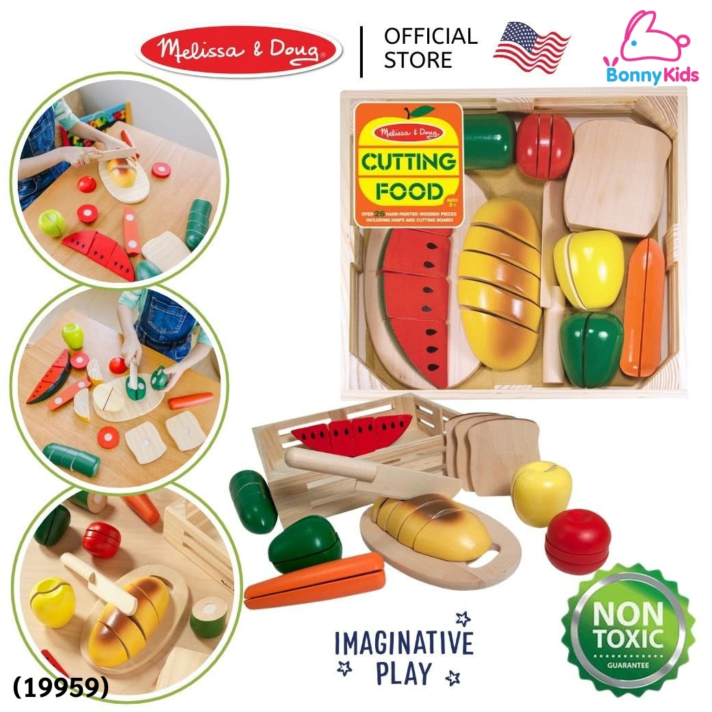 Melissa & Doug Cutting Food Wooden Play Food Set