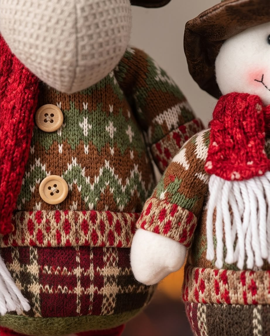 Christmas standing plush figurines