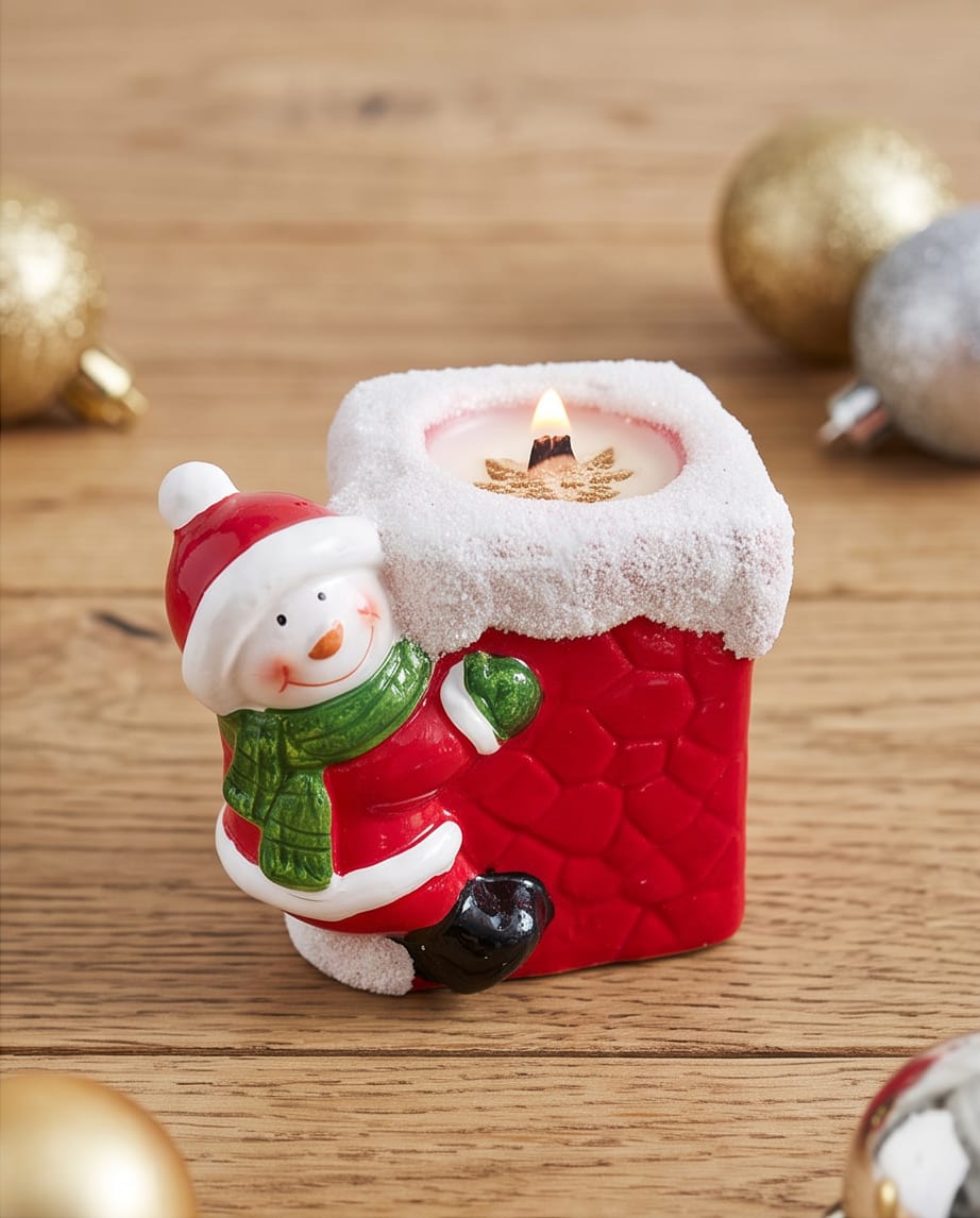 decorative Christmas chimney-shaped candle