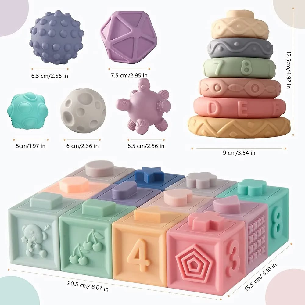 3-in-1 Montessori baby toy set