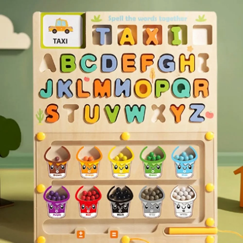 3-in-1 wooden educational toy
