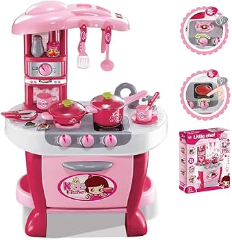 Full Kitchen Stove Pink Set
