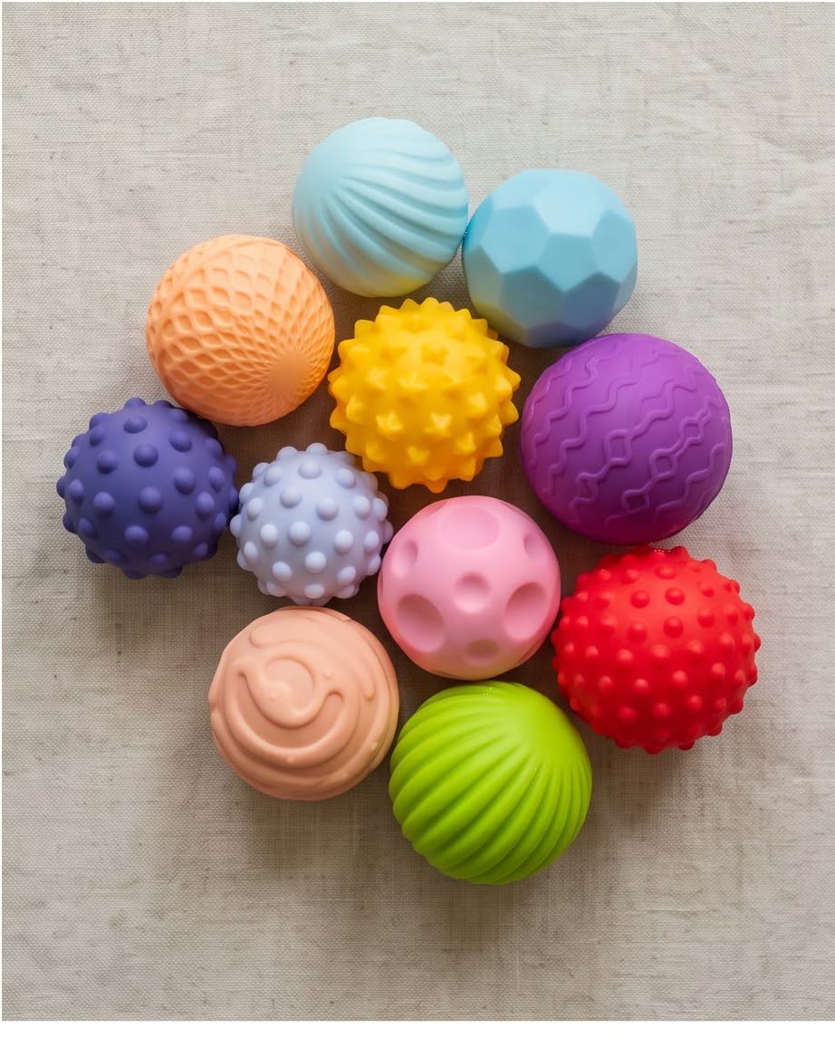 Moon Baby Soft Textured Balls 12-Piece Set.