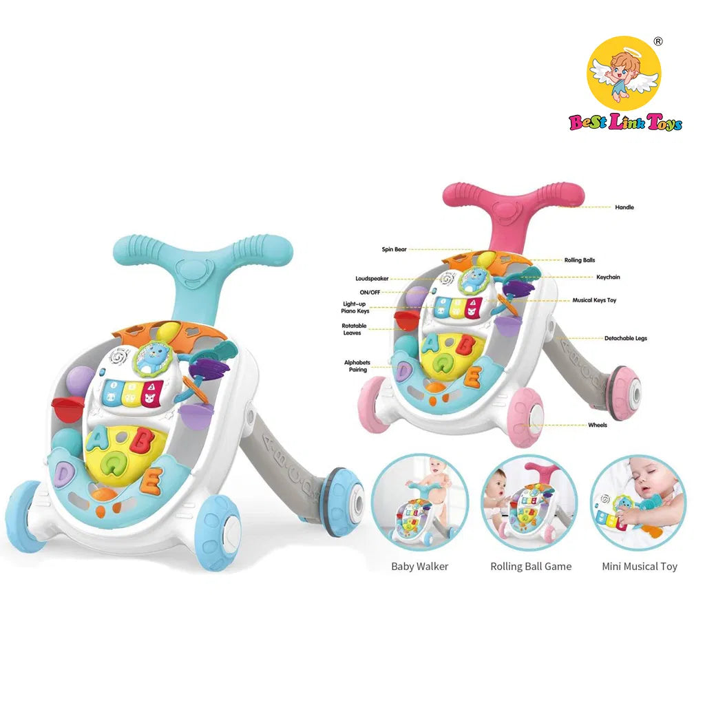 Rolling ball baby walker