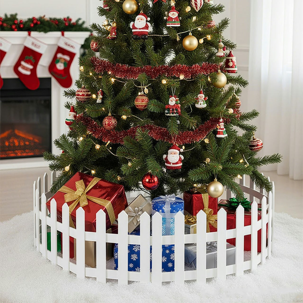 Decorated artificial Christmas tree