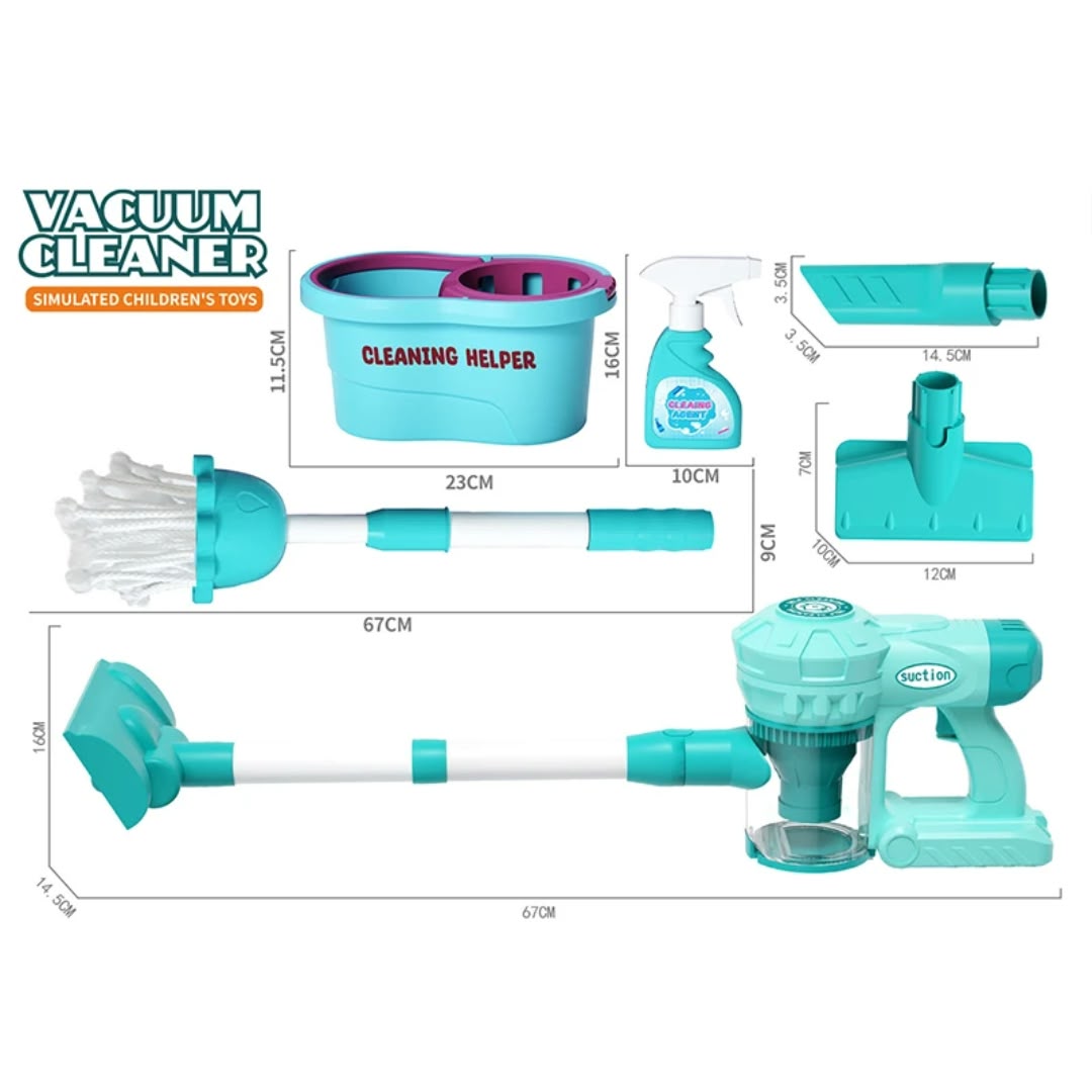 Kids Cord-Free Vacuum Cleaner and Housekeeping Playset