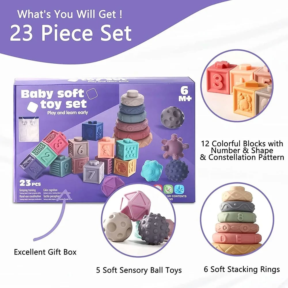 3-in-1 Montessori baby toy set