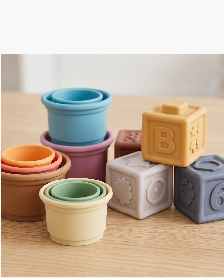 Alaire Soft Rubber Baby Set (4-in-1 Montessori Toy Box