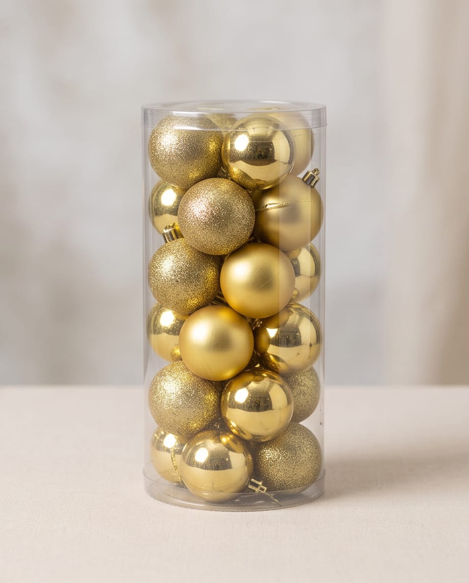 24 piece, 6cm Christmas ball ornaments