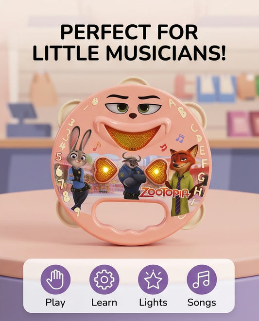 musical hand drum and tambourine toy.